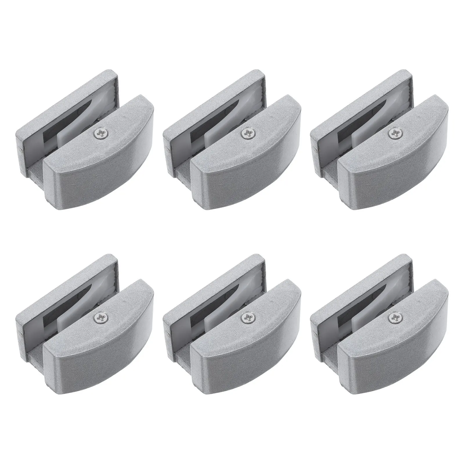 Shower Door Guide Stopper 6 Pack Frameless Sliding Glass Bottom Track Limit Blocks Bathroom Replacement