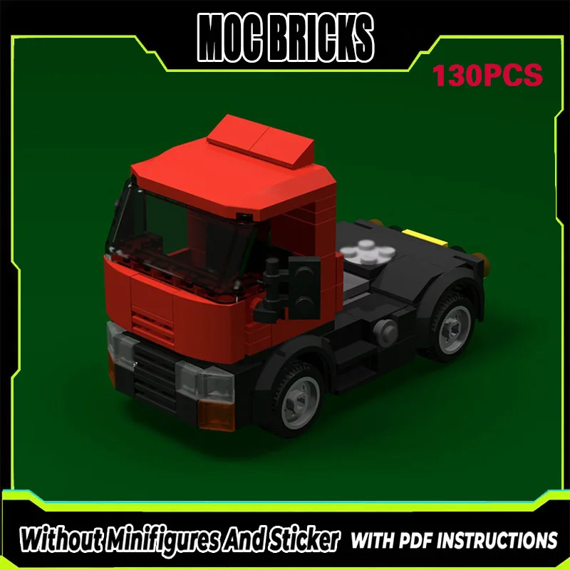 

City Car Model MOC Building Bricks Cargo Transportation Lorry Cab Modular Technology Gifts Holiday Assemble Children Toys Suit