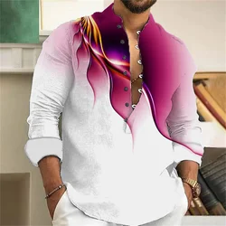 Mens Casual Loose Fit V Neck Henley Shirt 7 Button Long Sleeve Shirt Classic 9 Colors Mens Tops Fashion Luxury Clothing