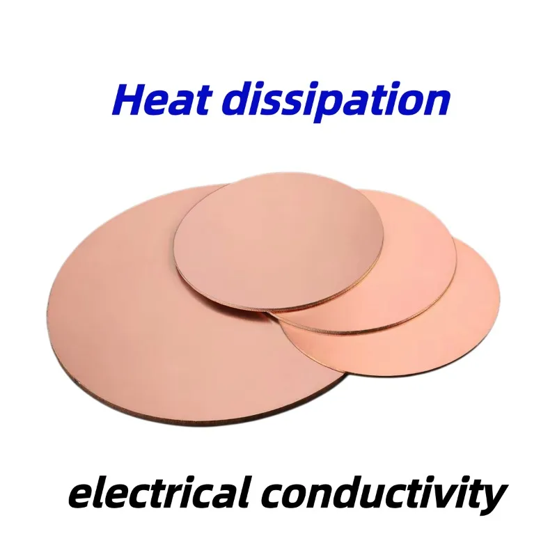 T2 Pure Copper Round Disc Solid Circular Copper Plate Diameter 10-300mm Copper Sheet Thickness 2/2.5/3/3.5mm