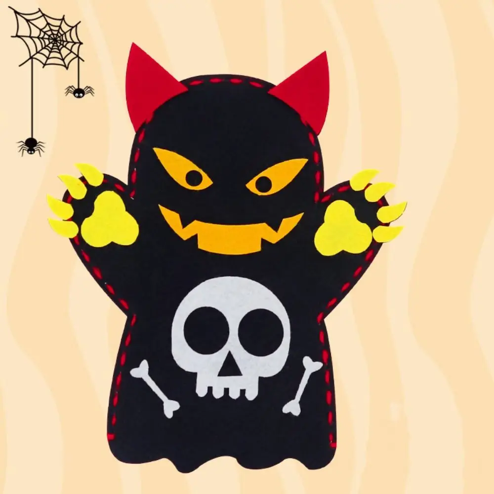 Fledermaus DIY Handpuppe Kits Kürbis Menschliches Skelett Handpuppe Spielzeug Anfrage Süßigkeiten Stoff Halloween Puppe Kinder Party