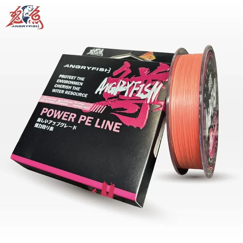 ANGRYFISH Trout Series Pink Edition 8-Strand Braided PE Fishing Line, 100m/150m, High Abrasion Resistance,Slow Fading for Stream