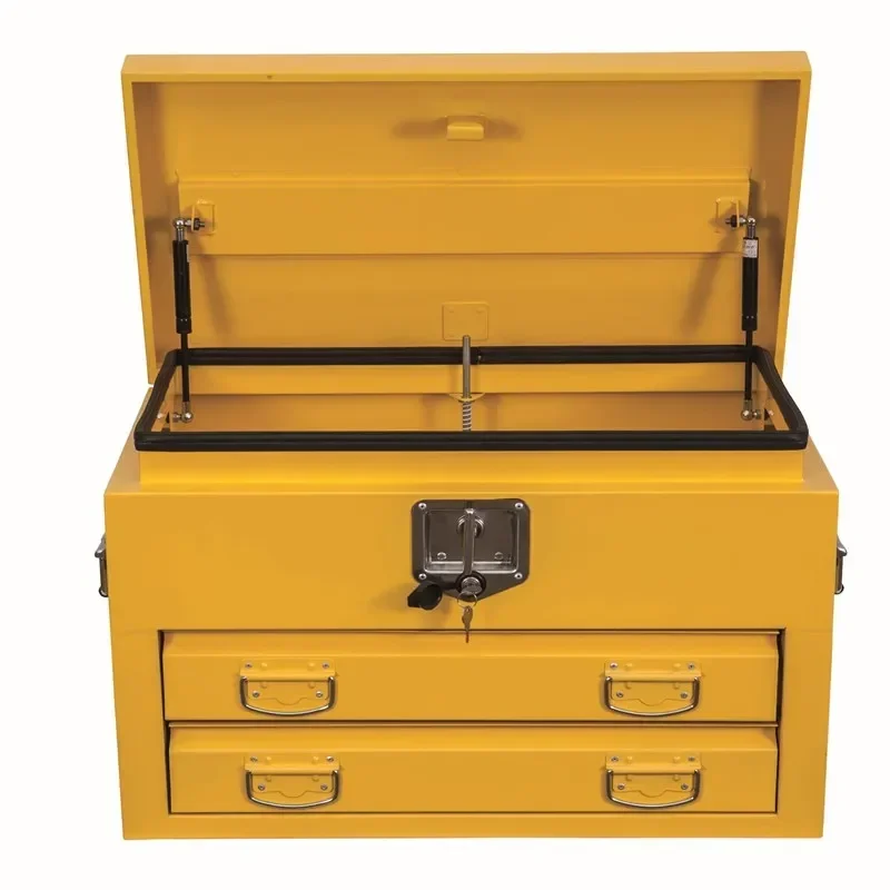 Steel Metal 3 Drawers Yellow Tool Storage Box for Tools Neat and Security