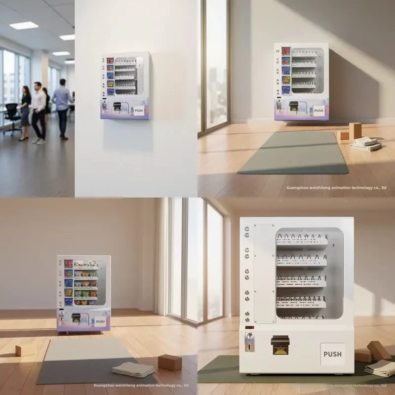 Chocolate Bar Bag Vending Machine QR Code Snack Drink Desktop Machine Accepts Credit Card Coin Payments for Indoor Use