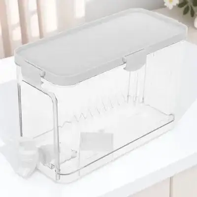 إبريق ماء بارد بسعة كبيرة مع موزع مشروبات صنبور للمنزل، حاوية عصير للحفلات، غلاية مياه للثلاجة، فواكه #6