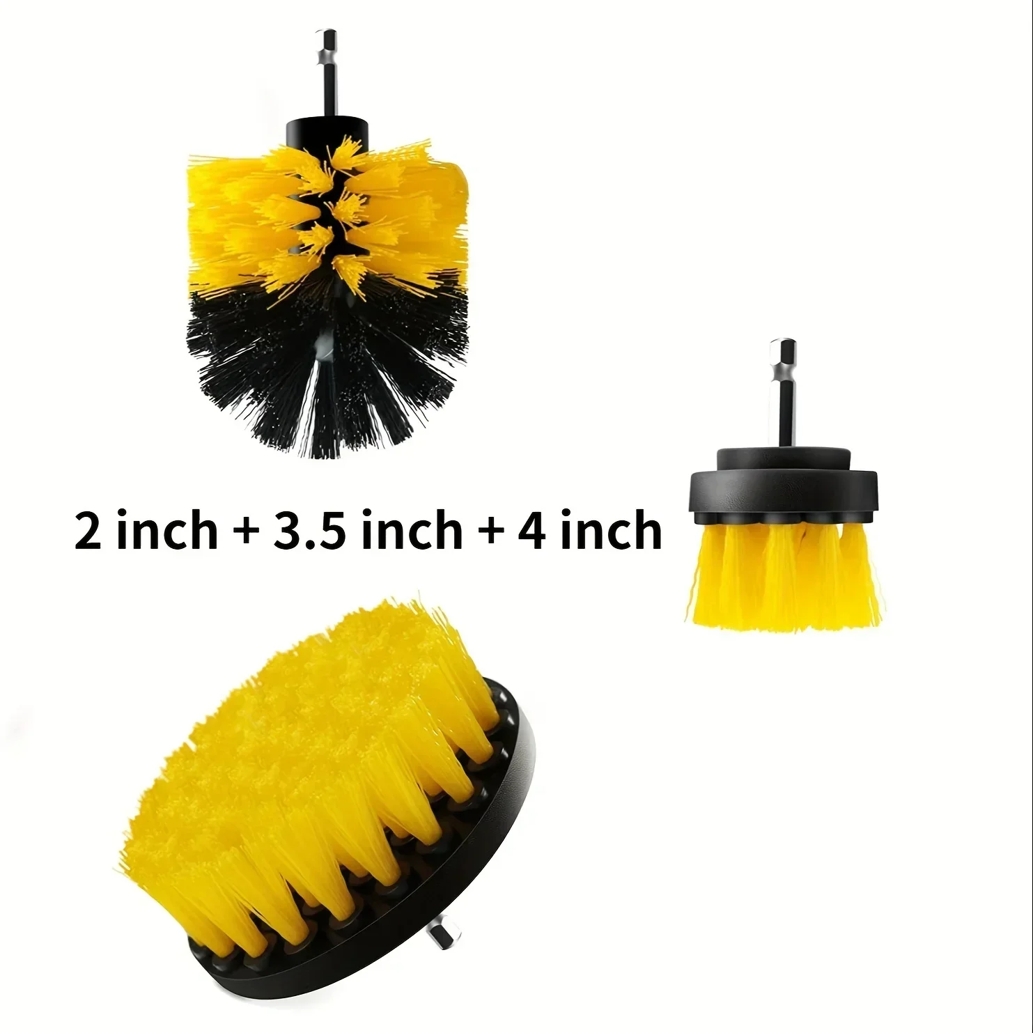 7-Piece Drill Brush Attachment Set Multi-Purpose Cleaning Tool Kit with Extension Pole for Floor & Automotive Use image 2