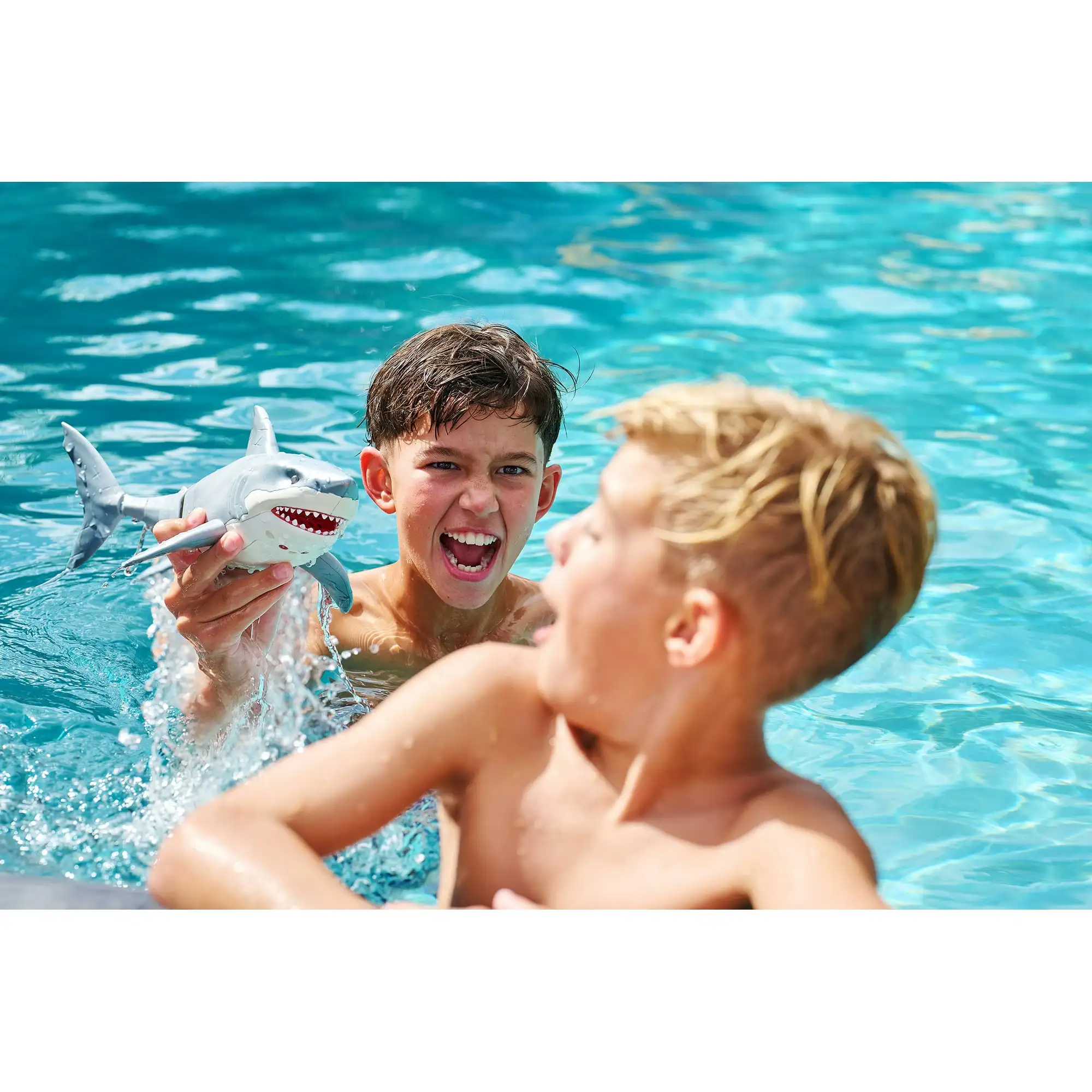 Battery-Powered Robotic Light Up Shark Toy, Summer Pool Toy, Bath Toy