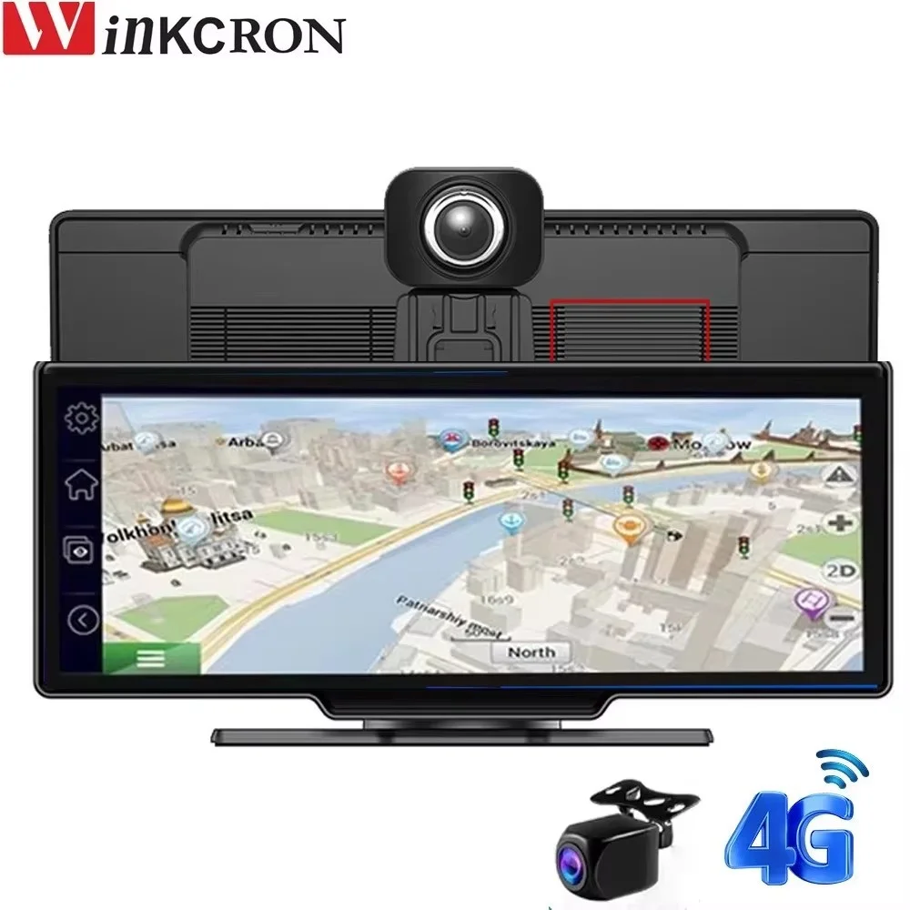 2026 Car GPS Navigation DVR Dash Recorder４G+64GB ROM 4G Advanced ADAS WIFI Android 10 HD 1080P Registrar Parking Monitoring