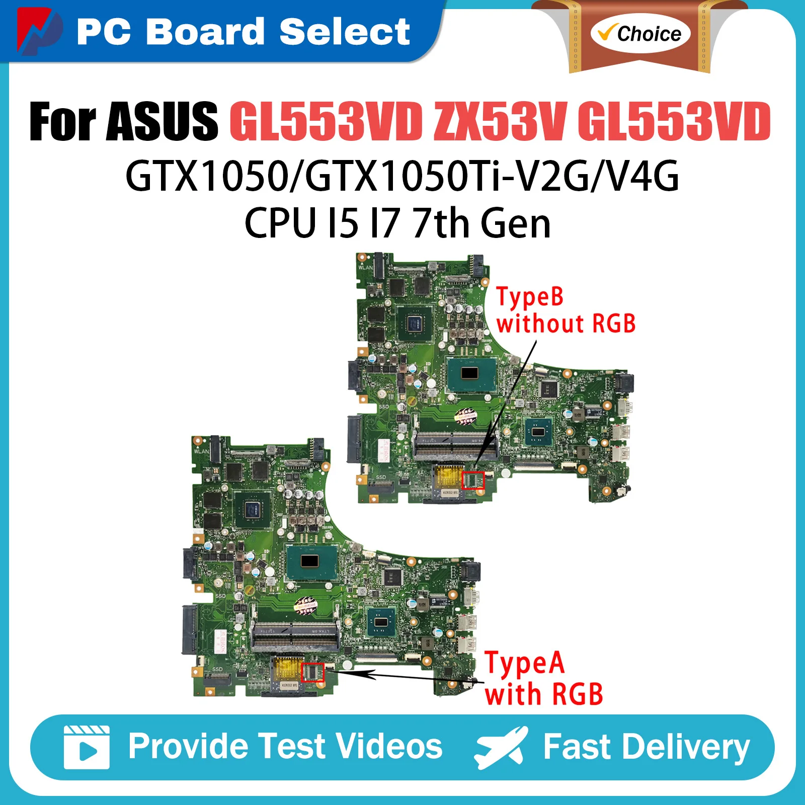 

Материнская плата для ASUS GL553VE GL553V FX53V ZX53V GL553VD ROG FX553V ZX553V G553V GL553VE GL553VF GL553VG GL553VDR GL553VX GL553VL