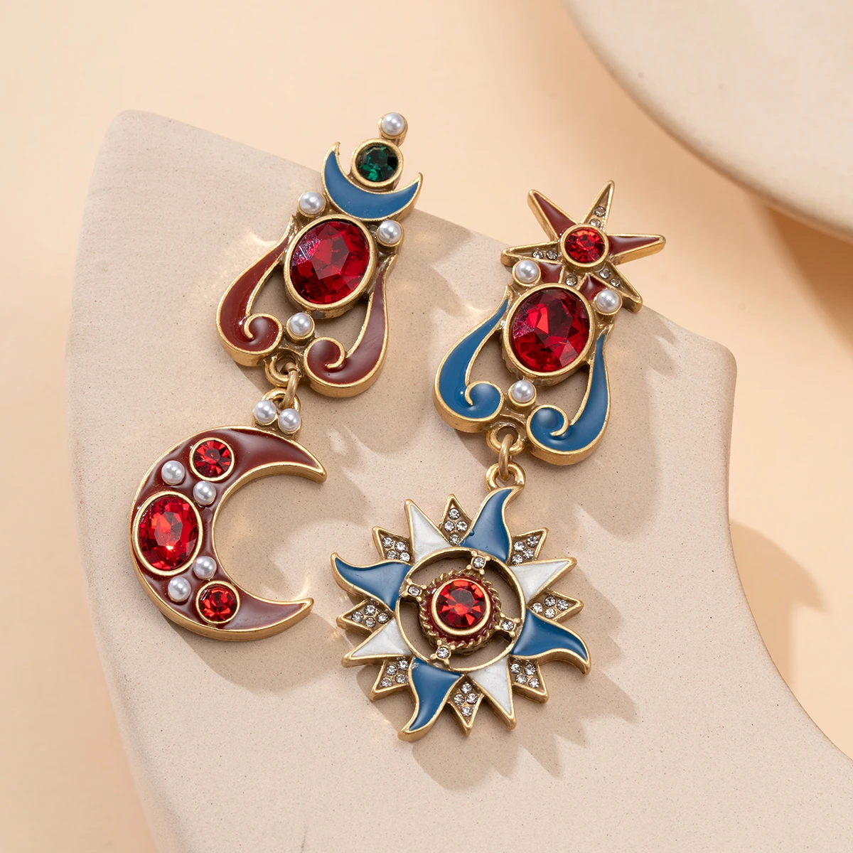 Vintage Kolczyki Wiszące Słońc – Vintage Fashion Earrings recenzja i cena