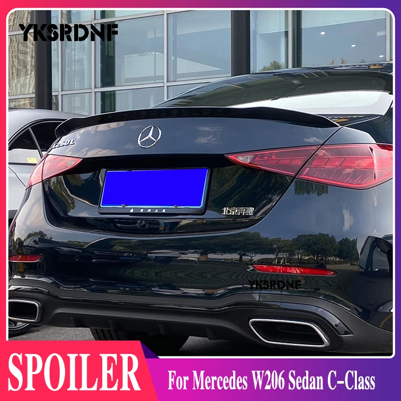 

For Mercedes W206 Sedan C-Class C200 C260 High Quality Spoiler High Quality ABS Car Rear Wing Spoiler 2021+