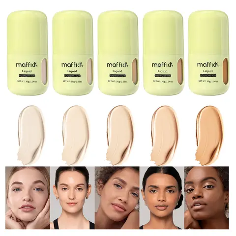 클리어 캡슐 리퀴드 파운데이션 모이스춰 라이징 내추럴 스킨 톤 브라이트닝 컨실러 스트롱 네이키드 메이크업 파우더 BB 크림