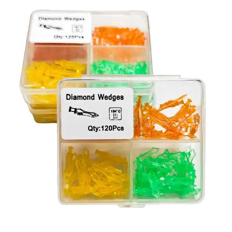 120pcs/box Dental Interdental Wedge Diamond Type Dental Wedge Disposable Gap Wedge 4 Colors Interdental Wedge Dental Tools