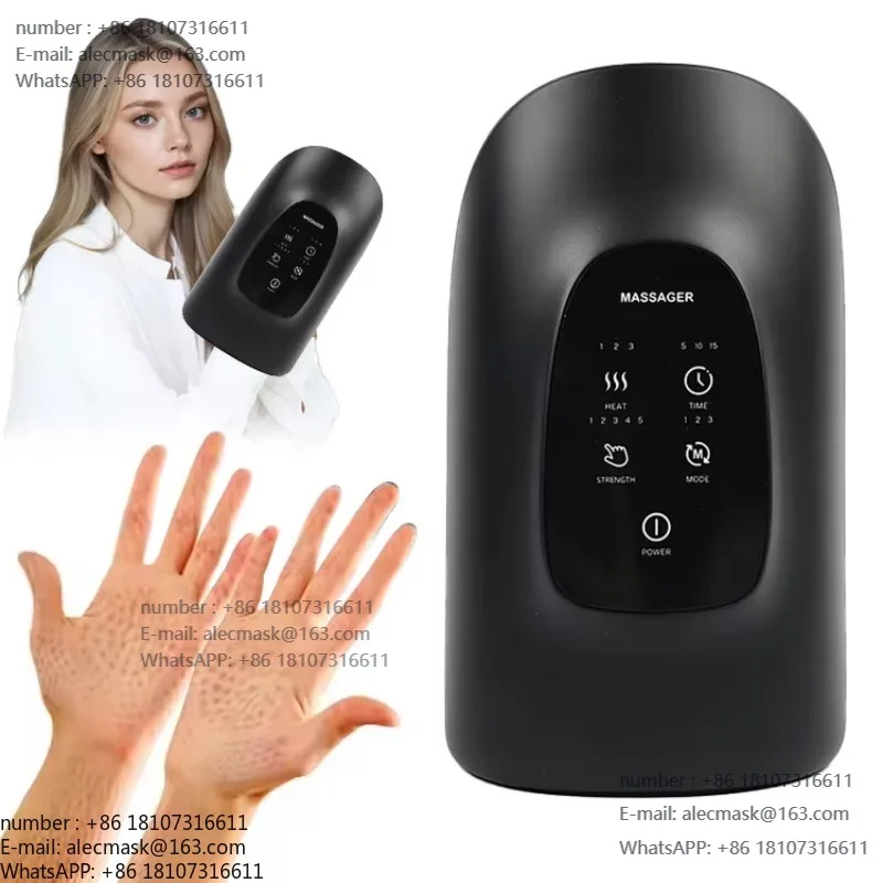 

Upgraded Air Compressed Hand Massager with Heated Electric Finger Joint Massager for Arthritis Palm and Hand Massager