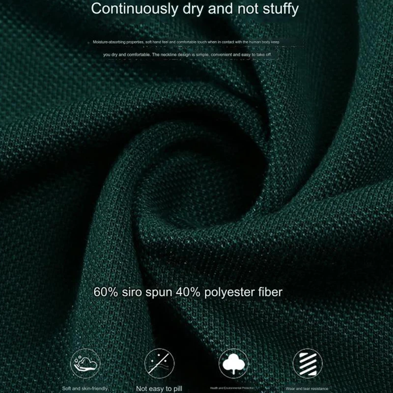 Nueva moda, Polo liso para hombre, camiseta informal de manga larga para primavera, camisa con cuello blanco, Polo de estilo coreano para hombre, estampado con logotipo personalizado