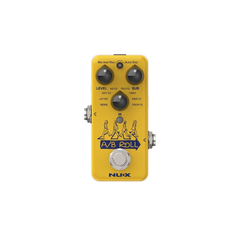 Pedal de Octave e Loop NUX A/B ROLL com Sub-Octave Polifônico, 7 Presets IR, Modo de Gravação Automática, USB-C OTG, Looper de 24 bits e 6 minutos