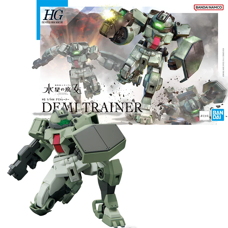 

BANDAI Original ANIME The Witch from Mercury HG 1/144 DEMI TRAINER Assembly Plastic Model Action Toys Figures Gifts