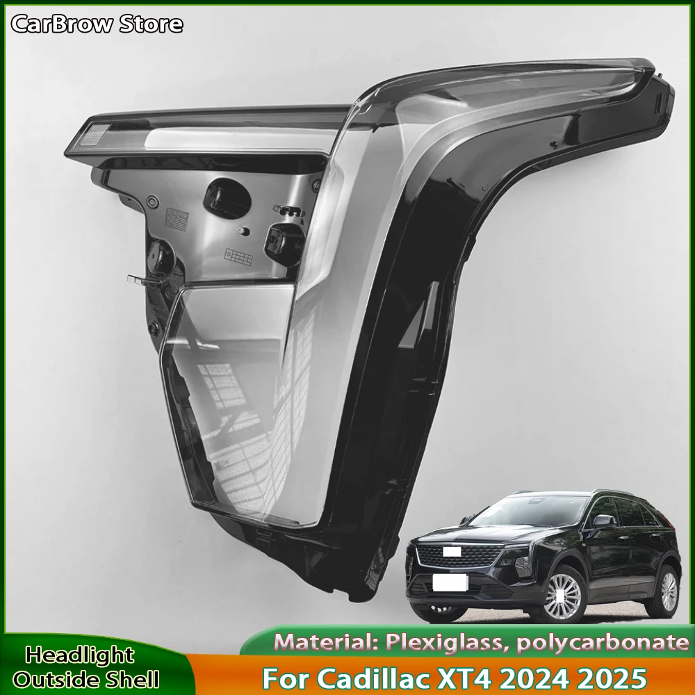 

Headlight Shell Lens Replace The Original Lampshade For Cadillac XT4 2024 2025 Front Headlamp Cover Transparent Mask Lamp Shade