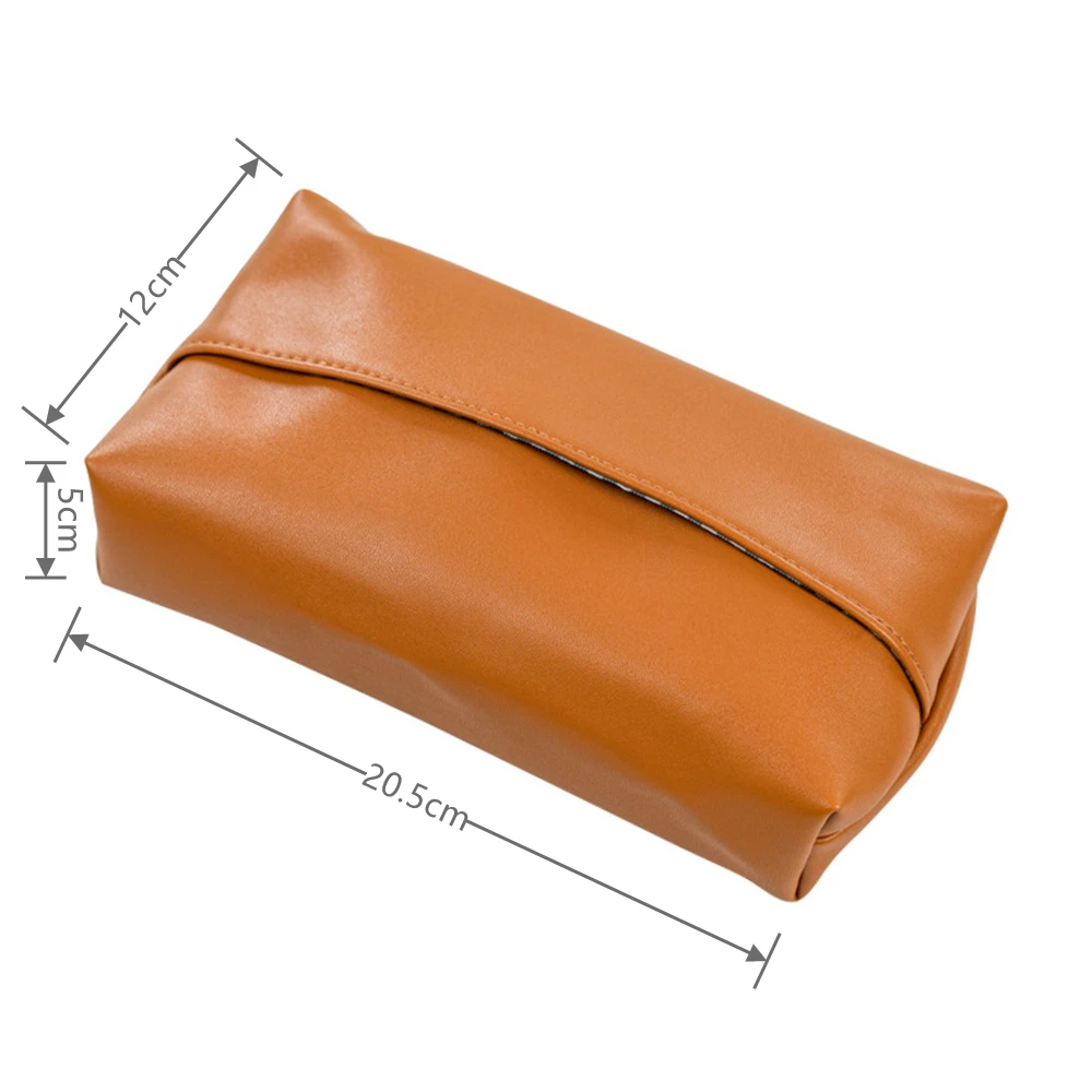 Leather Tissue Box Holder Light Luxury Home Living Room Bathroom Kitchen Desktop Tissue Case Storage Creative Car Napkin Holder