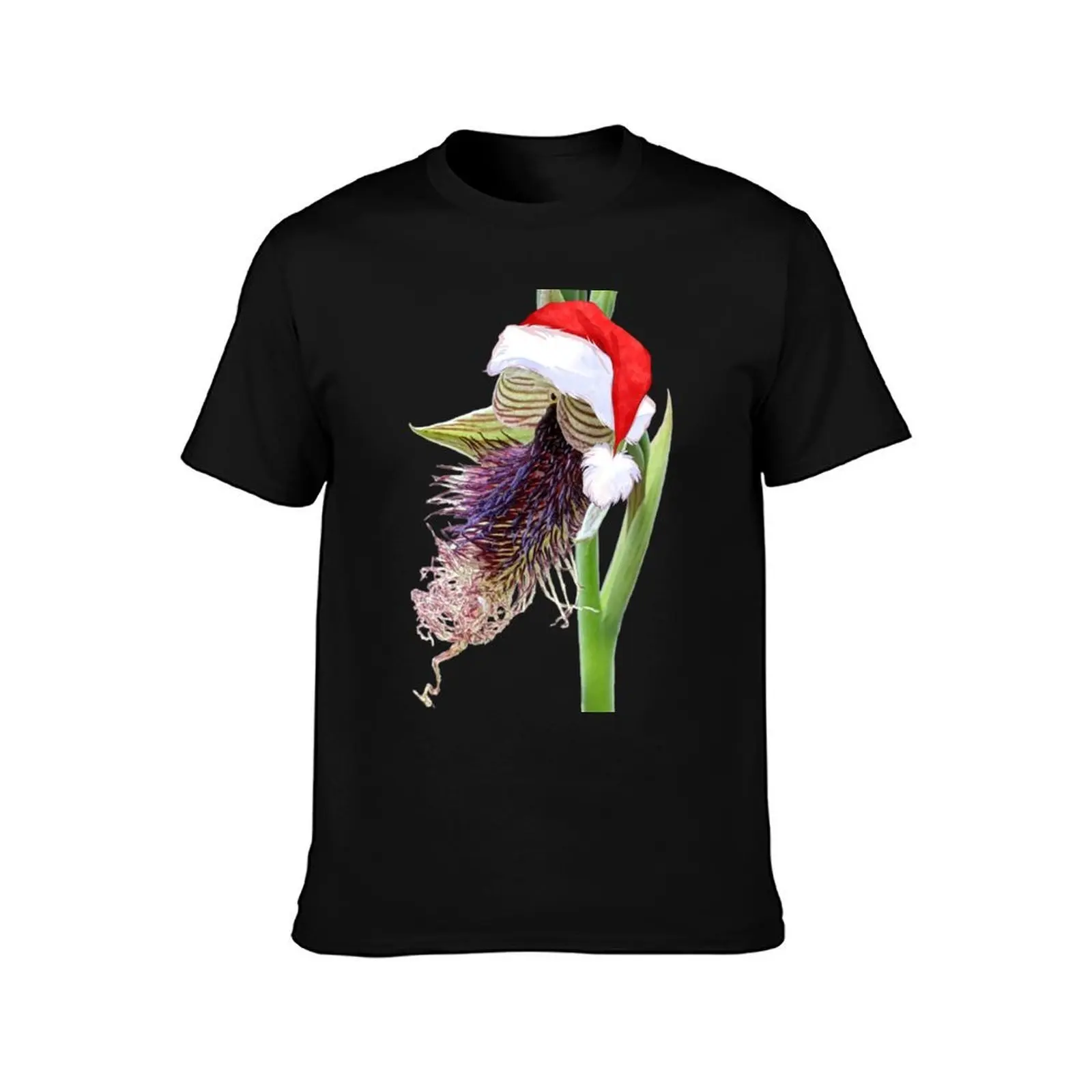 Santa Bearded Orchid T-Shirt Art Pattern Printed Casual Top T-Shirt