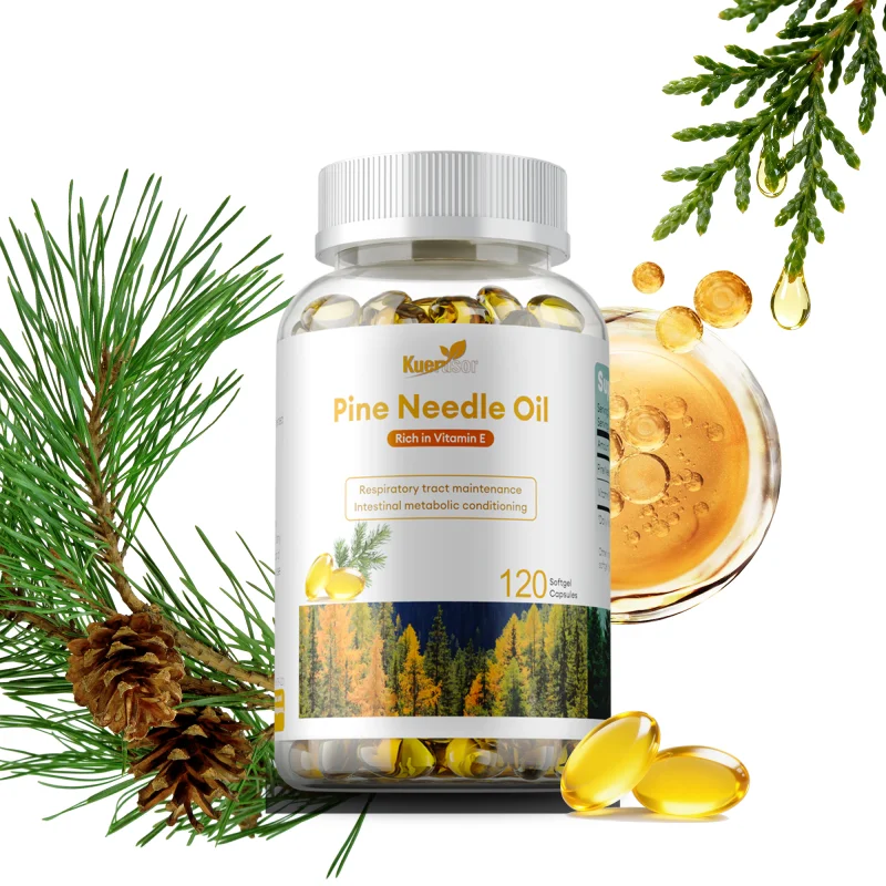 Pine Needle Oil Capsules - Respiratory Support, Antioxidants, Body Detoxification, Blood Circulation, Immune Support