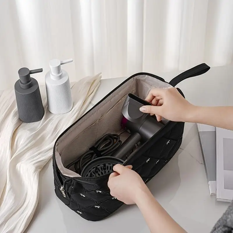 

Органайзер для фена и плойки большой вместимости, сумка-органайзер для парикмахерских инструментов с несколькими отделениями и застежкой-молнией