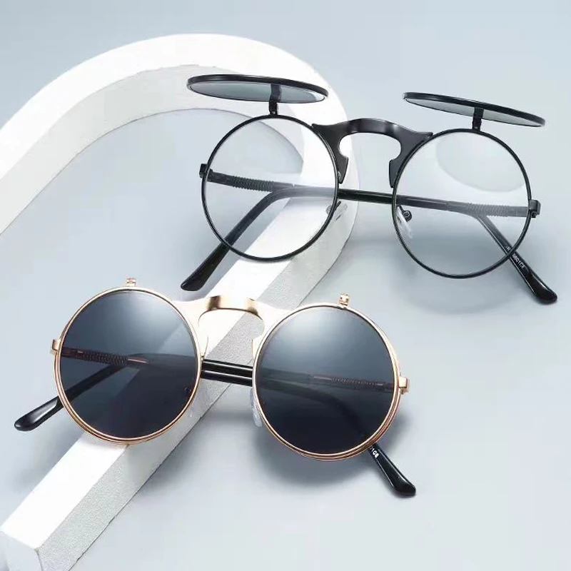 Punk Sonnenbrille Flip über lässige Sonnenbrille Outdoor Sonnenschutz dekorative Brille