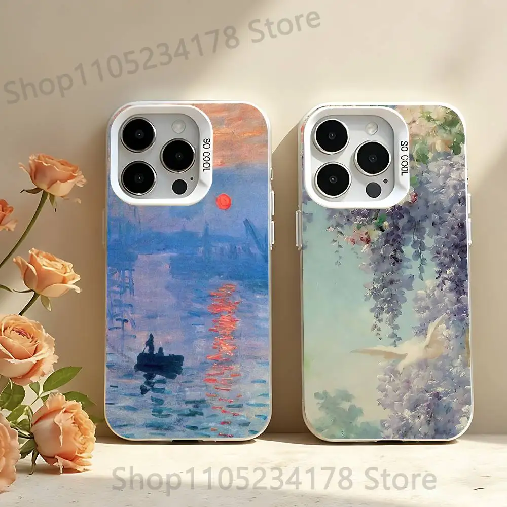 

Art M-Monet Claudes Phone Case For iPhone 17,16,15,14,13,12,11,Pro,Max,Plus,SE,Air,Mini Anti Fall White Bumper