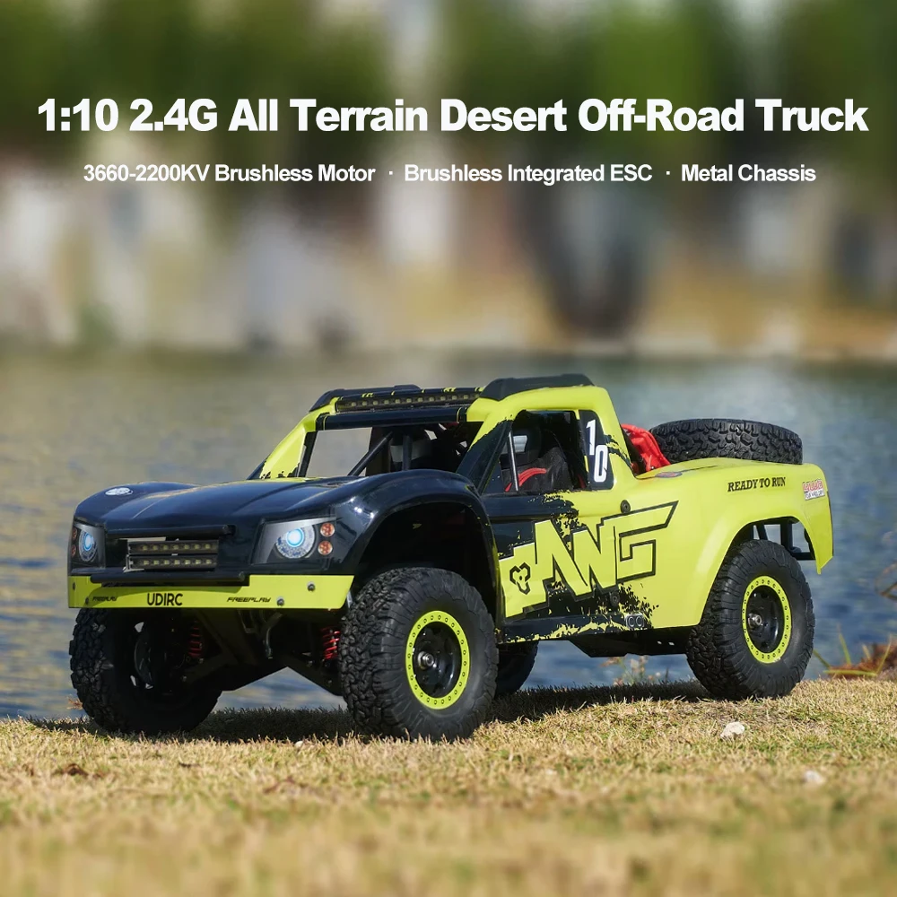 UDIRC Model 1/10 UD1001 UD1002 60KM/H 2.4G RC Car Desert Off-Road Truck 120A Water-Proof ESC Brushless Buggy Without Battery