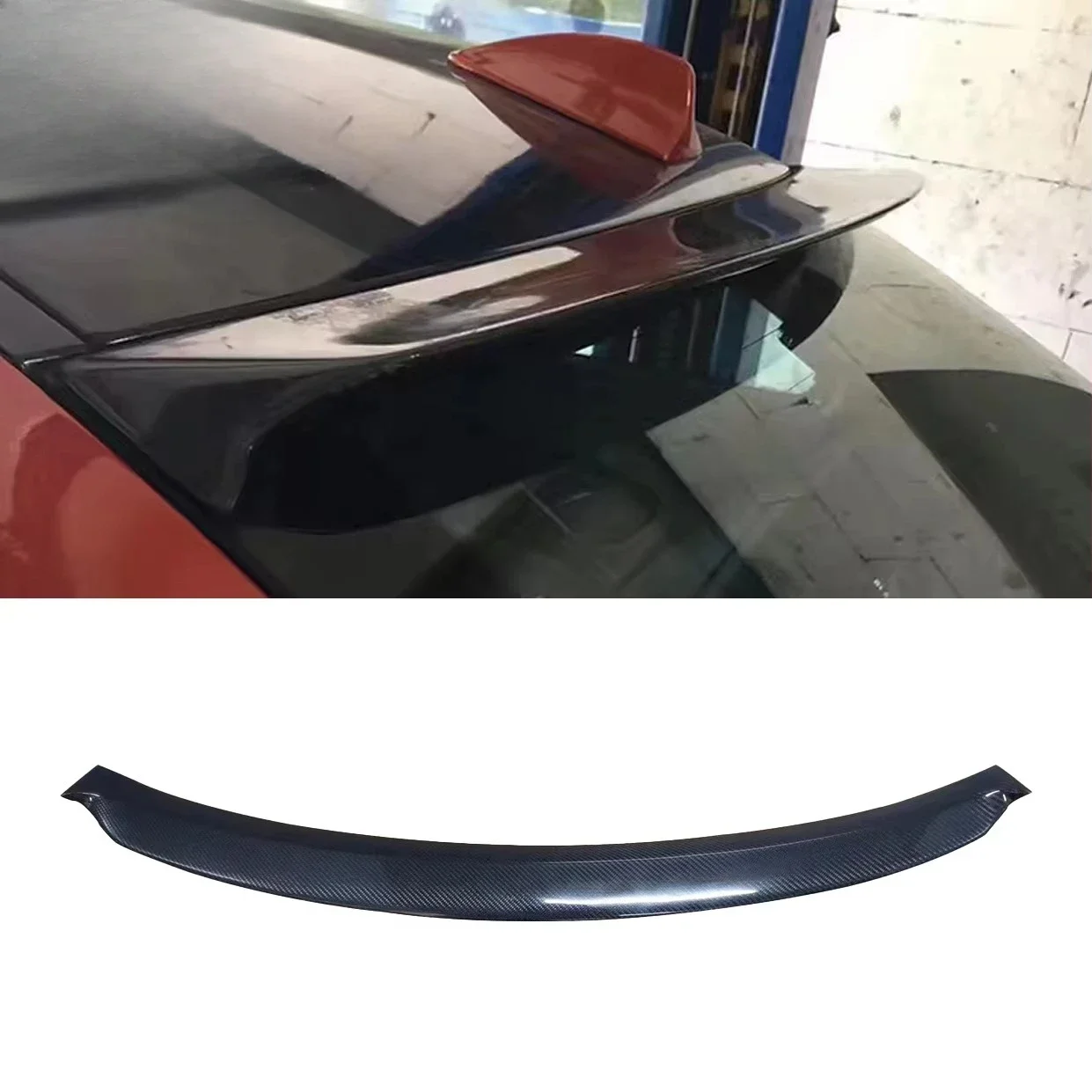 For  1 Series E82 Carbon Fiber Rear Trunk Lip Roof Spoiler Tail Wing Extension Modern Style Bumper New Condition