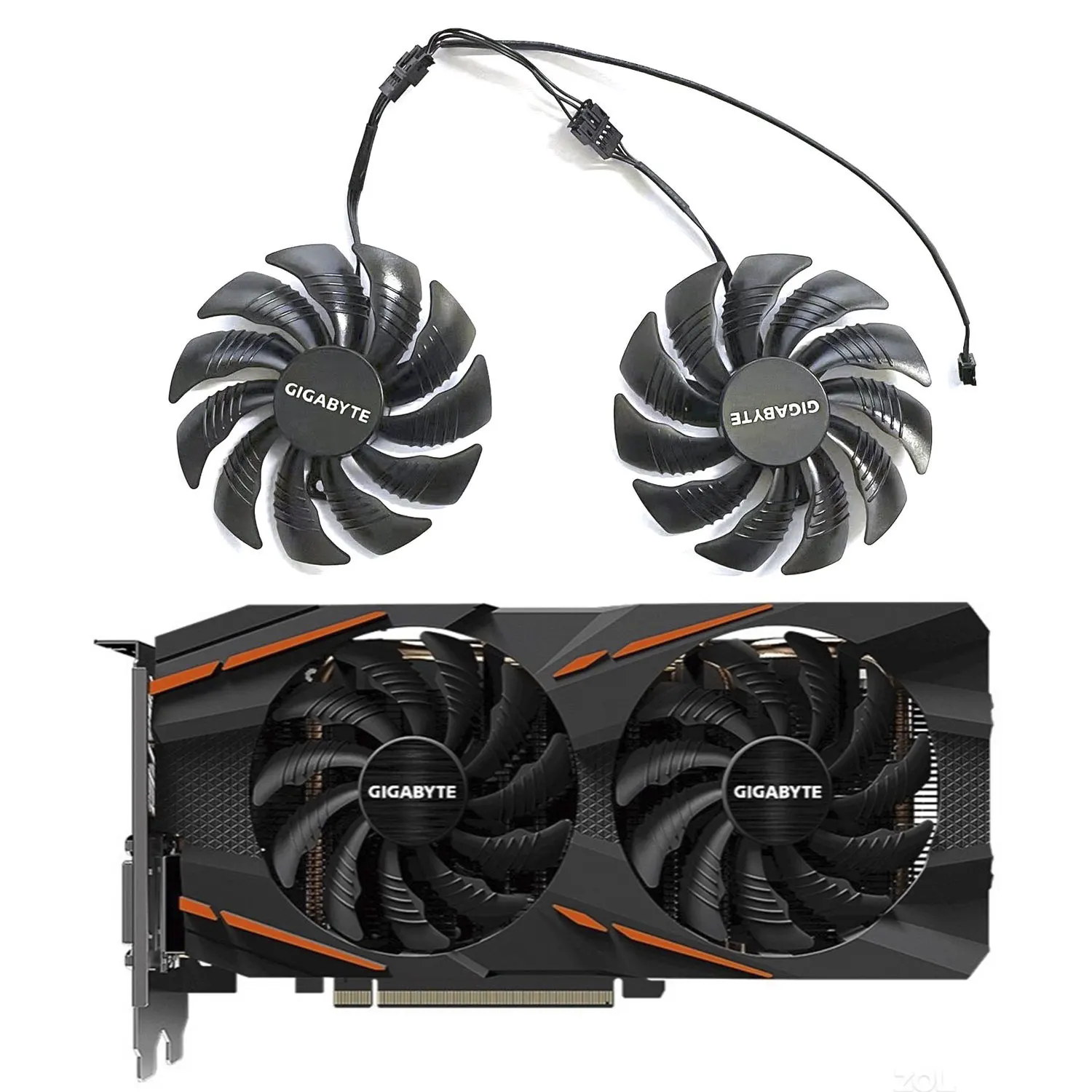 Zupełnie nowy wentylator GPU 88 MM T 129215 SU 4PIN dla karty graficznej Gigabyte Radeon RX 470 WINDFORCE 480 570 580 590 GAMING 8G RX470