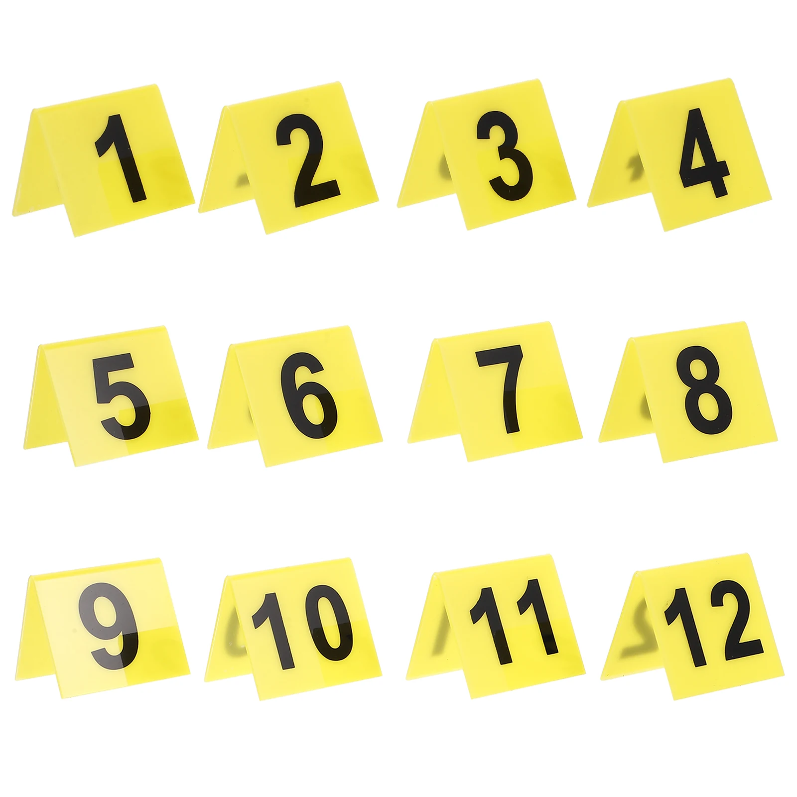 

12pcs Number Plate Crime Scene Party Supplies Tents Markers Triangle Halloween Decorations Yellow Evidence 1- Games