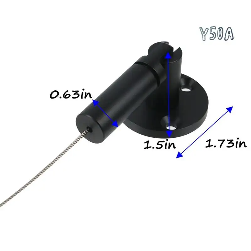 

Y50A-1.5Mmx9.8Ft Adjustable Hanging Wires Kit,Heavy Duty Picture Hanging Hardware,Aluminium Alloy Suspension Cable