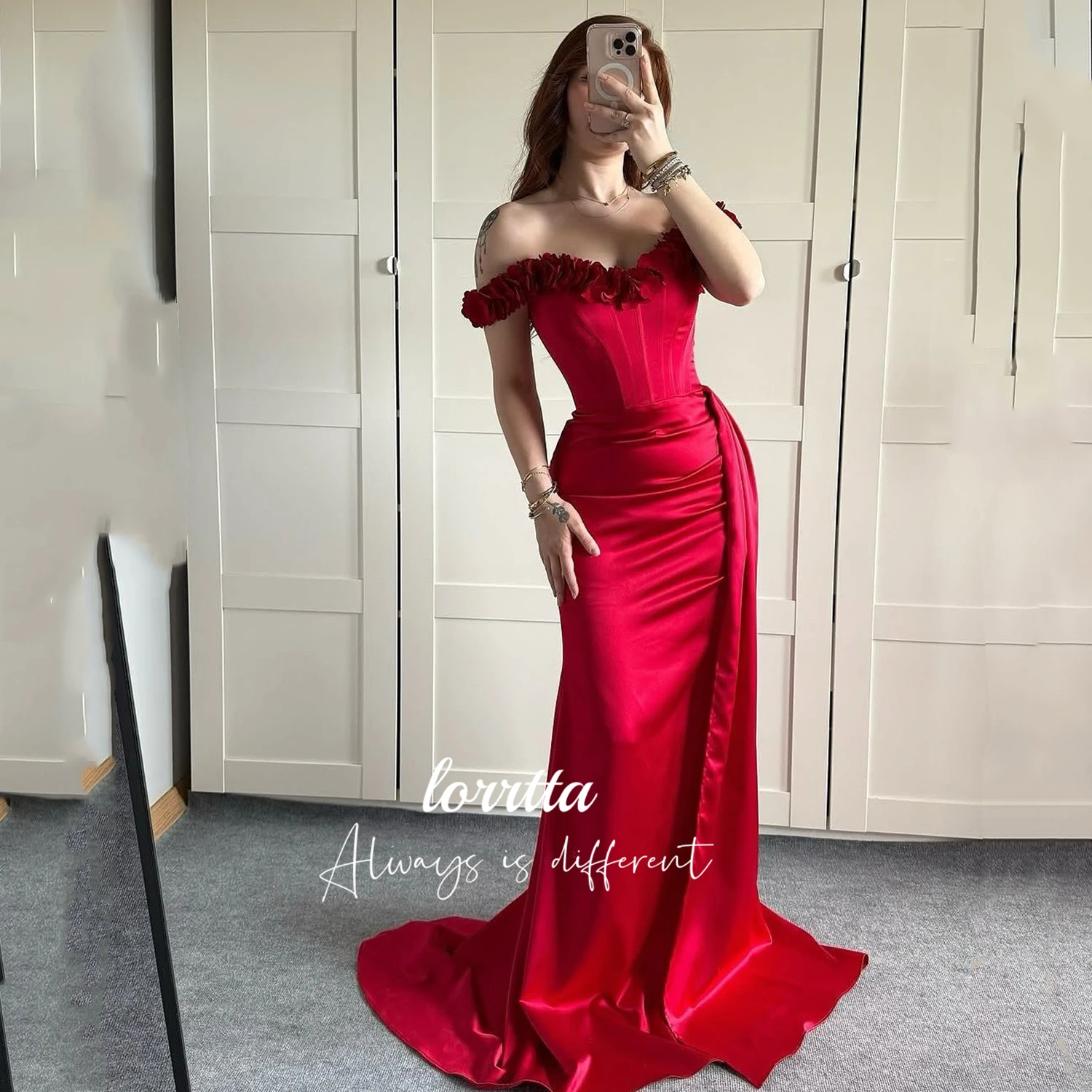 

Lorrtta Customized Chic Evening Dress Wedding Party Dress Luxurious Women's Evening Dresses 2025 Grace Robes De Cocktail Mermaid