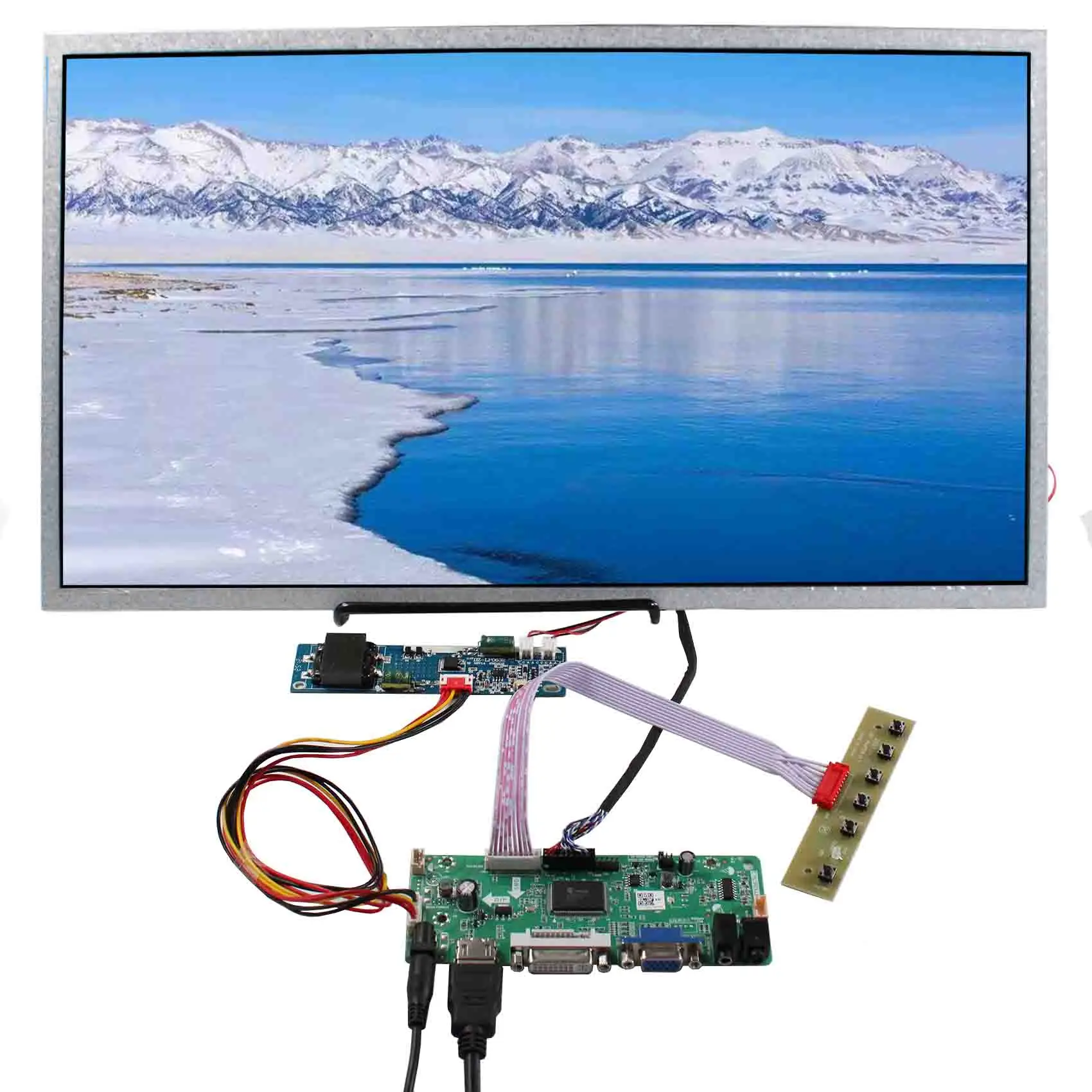 

HDMI DVI VGA LCD Controller Board M.NT68676 18.5inch 1000nit Outdoor LCD Screen 1366x768