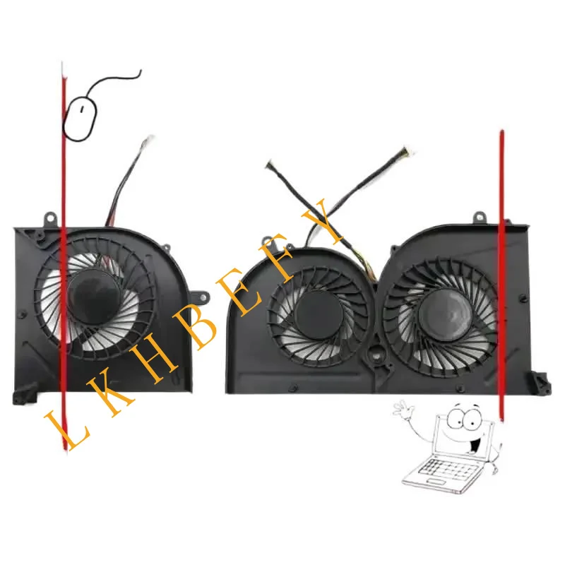 

" Genuine New FOR GS63 GS63VR GS73 GS73VR CPU GPU Cooling FAN