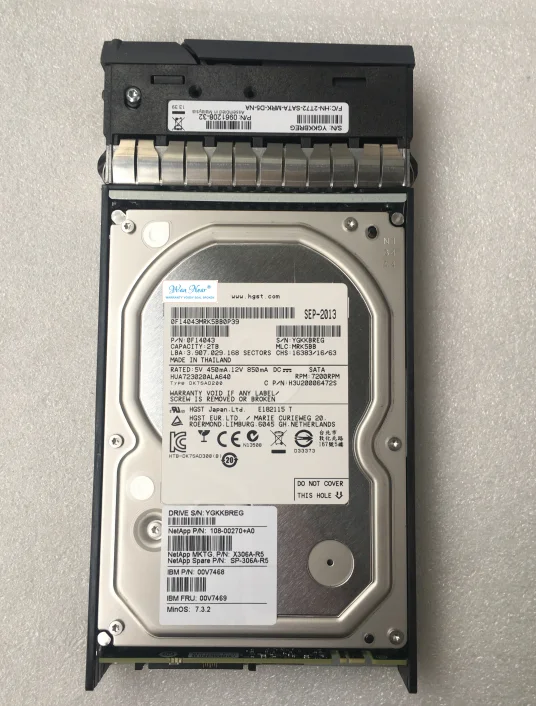 

For NETAPP X306A-R6 2TB 7.2K 3.5 SATA 108-00270 00V7468 HDD