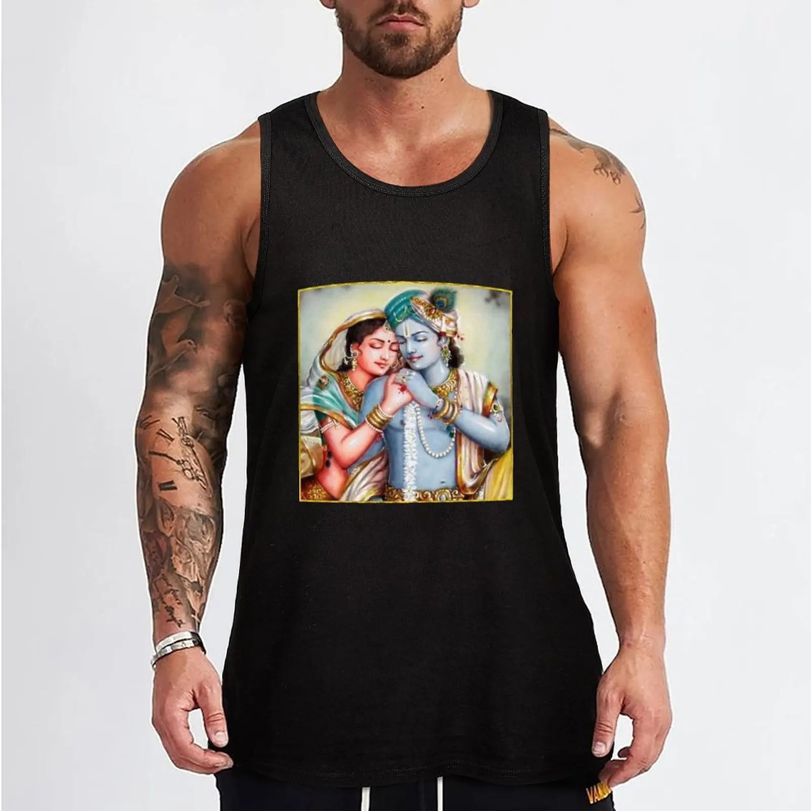 Radha Krishna Love Tank Top clothes for men Top