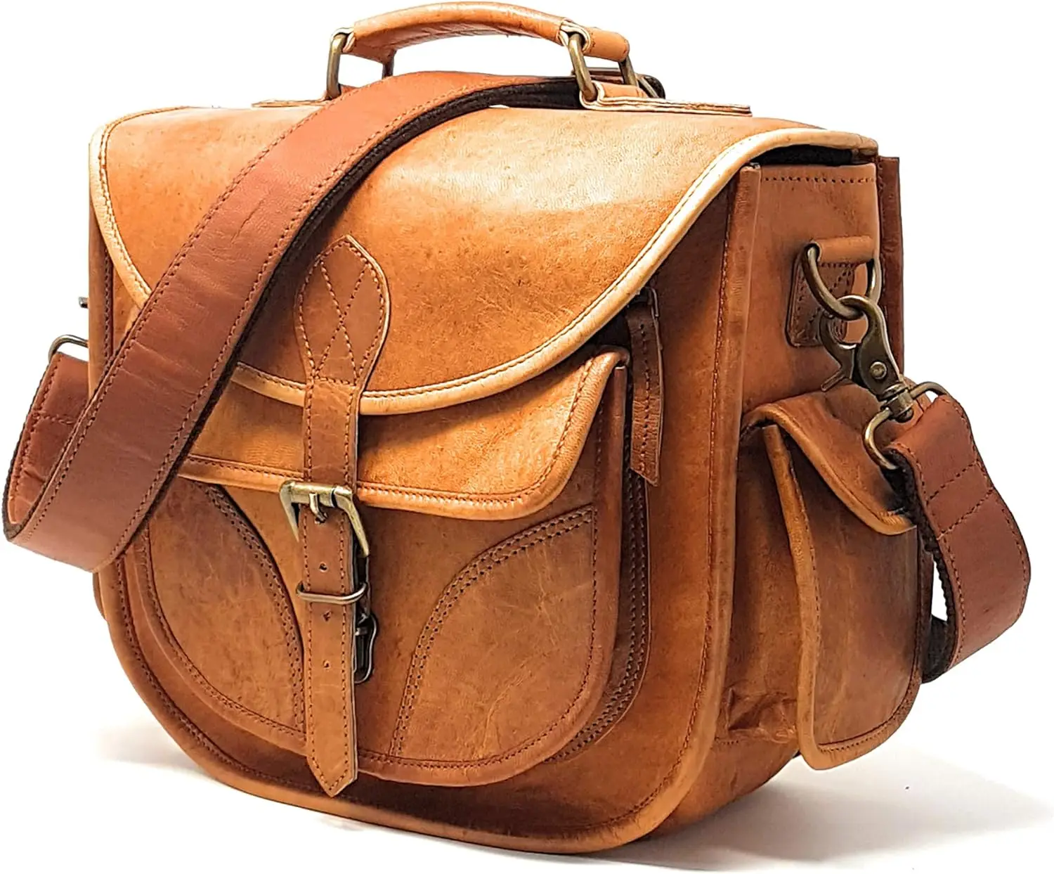 

Винтажная кожаная женская сумка для фотоаппарата, через плечо со съемной вставкой для беззеркальных и небольших зеркальных фотокамер