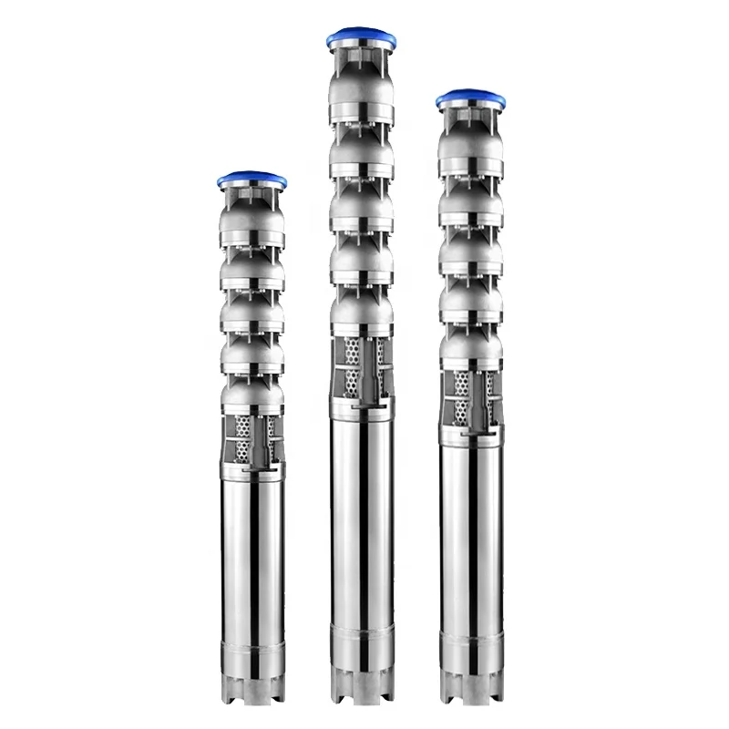 Large Capacity Full Stainless Steel Deep Well Borehole Submersible Pump  Automatic for Sea Water Centrifugal Pump