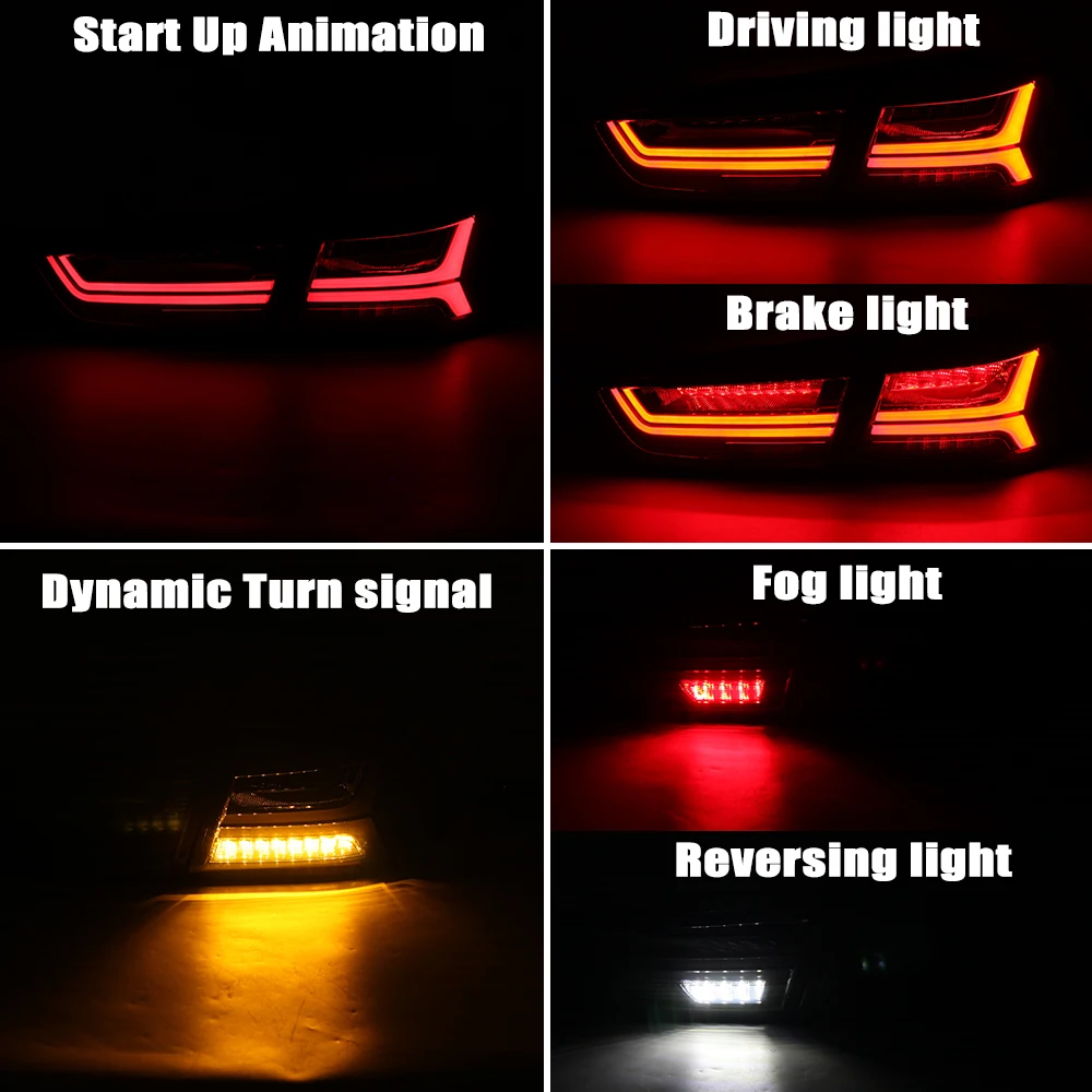 LED Tail Light for Mitsubishi Lancer EX EVO 2005 - 2020 Rear Lamps Driving Stop Brake Reversing Lights Fog Lights Accessories