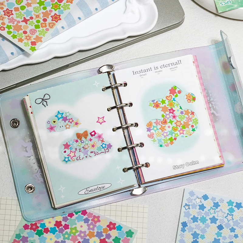 6sheets Kawaii Star Convenience Store Series Die Cutting Stickers DIY Scrapbook Decoration Album Diary Aesthetics Stationery image 4