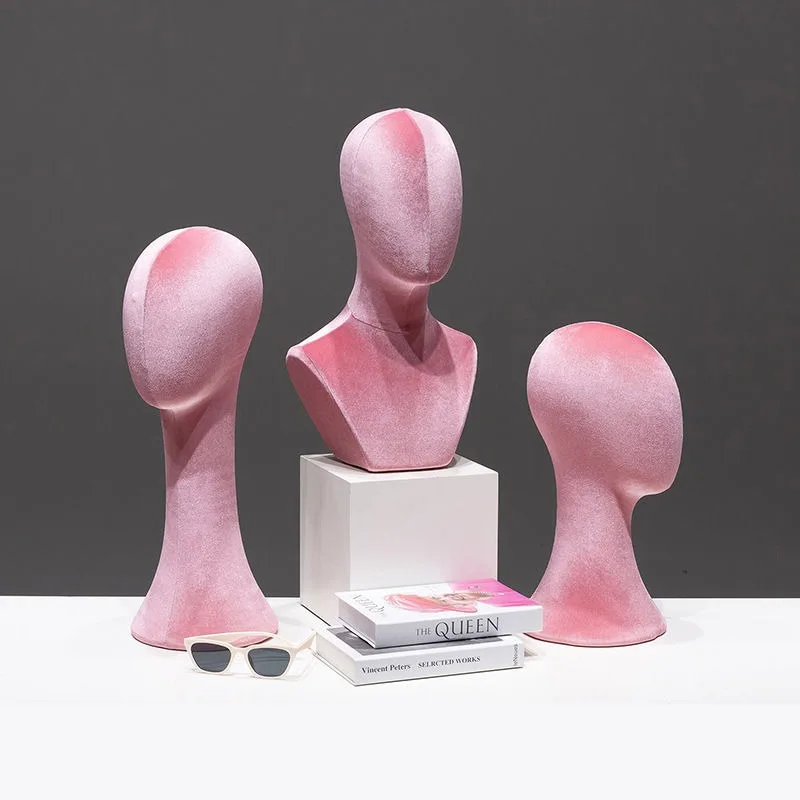 Colorful Wig Mannequin Head Display Stand Hat Jewelry Holder Mannequin for Accessories