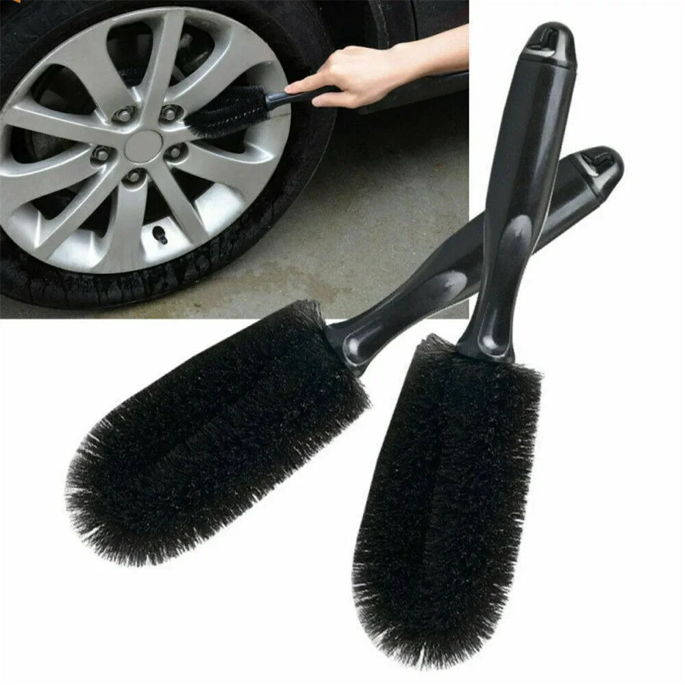 Car Wheel Cleaning Brush Tool Tire Washing Clean Tyre Alloy Soft Bristle Cleaner Cleaning Tool Car