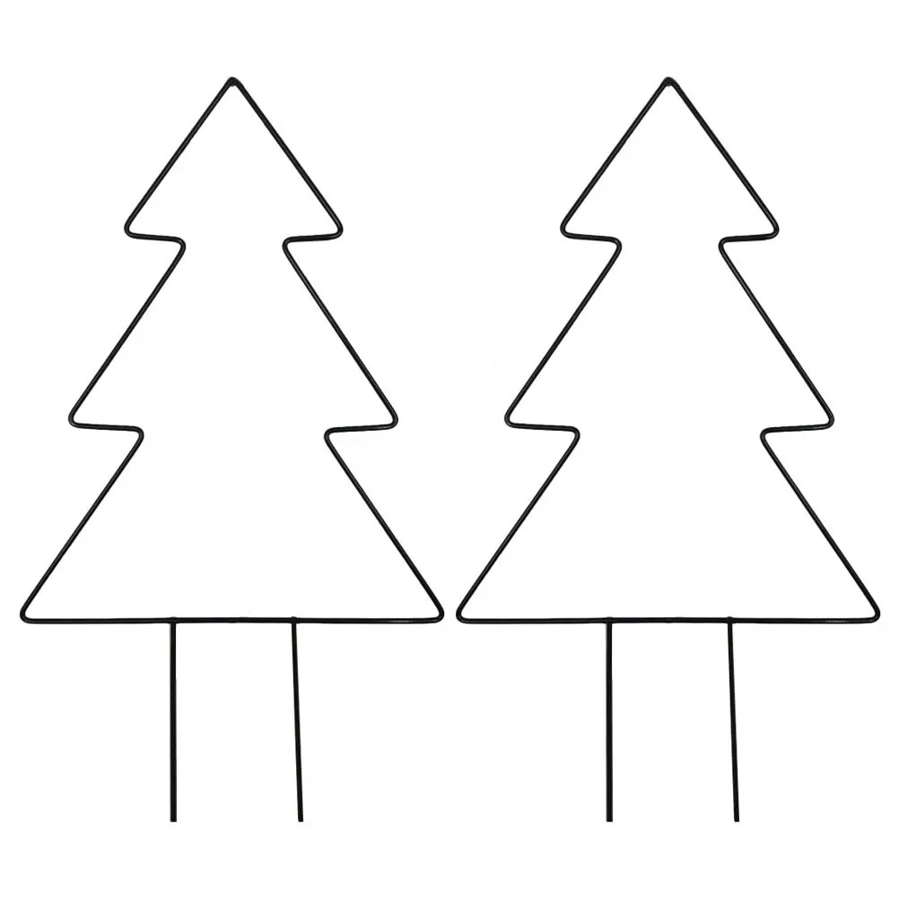 

2Pcs Garden Trellis for Climbing Plants Christmas Tree Design Metal Plant Support Rack Vine Climbing Stand Potted Plants Holder