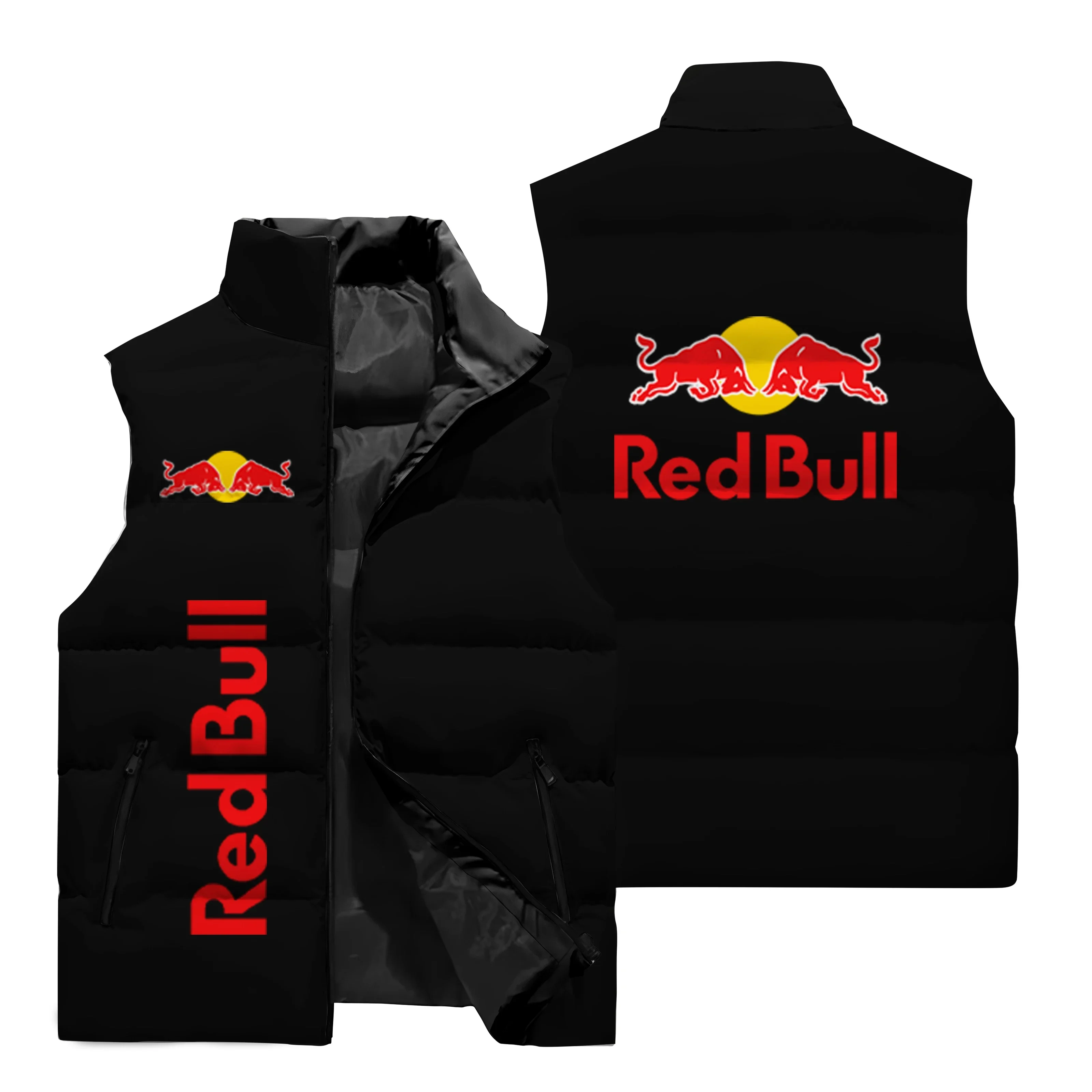 2025 nueva chaqueta de chaleco con cremallera para motociclismo Red Bull con logotipo de Red Bull chaqueta deportiva al aire libre con impresión Digital 3D