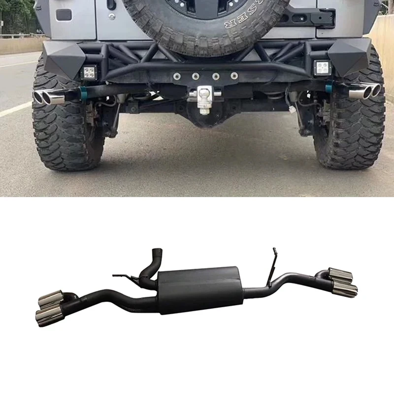 

304 Stainless Steel Exhaust System Kit for Wrangler JK 2007-2017 JL 2018-