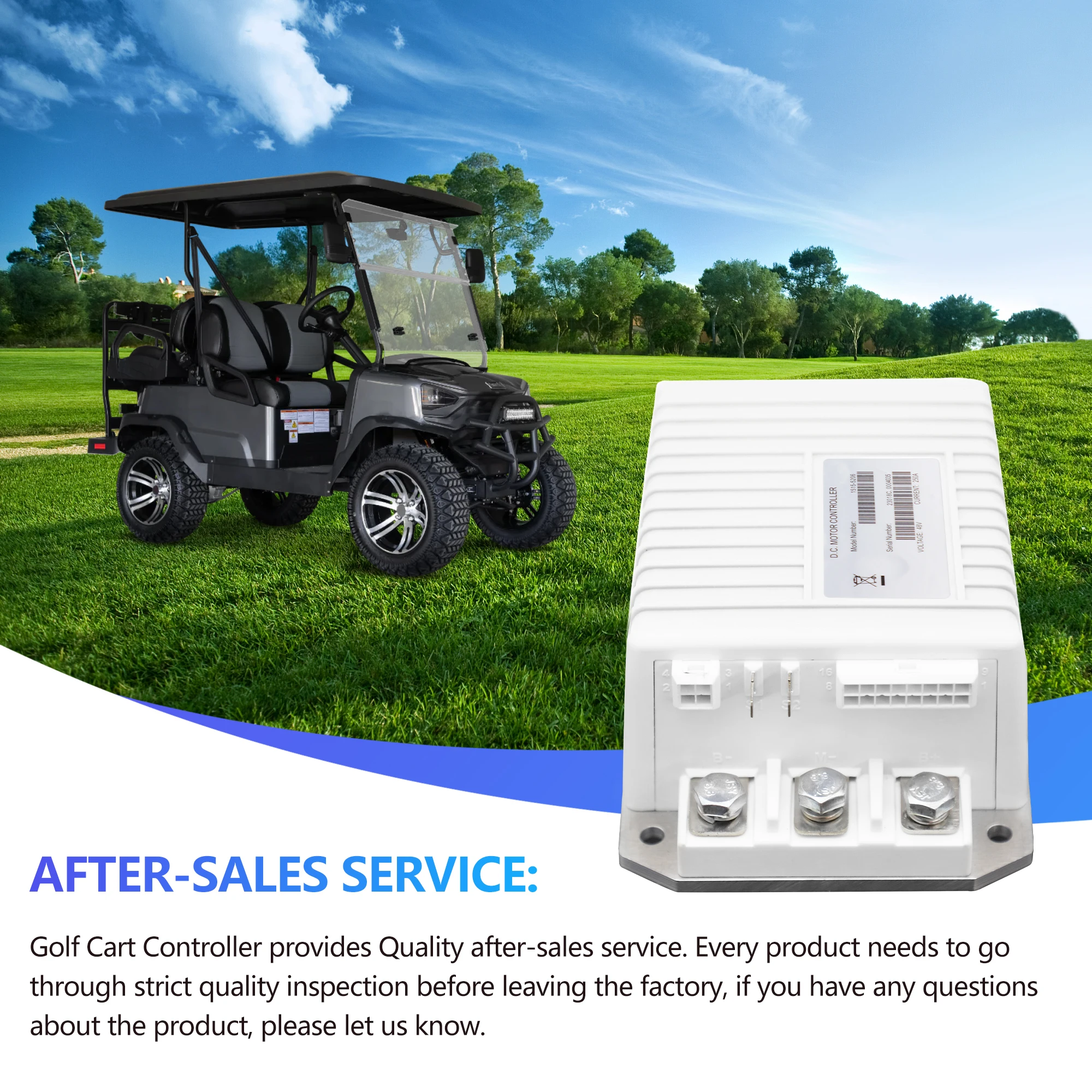 1515-5206 DC Speed Controller, 48V 250A Golf Cart Motor Controller for Curtis Club Car Precedent Tempo Onward Carryall 2014-2019