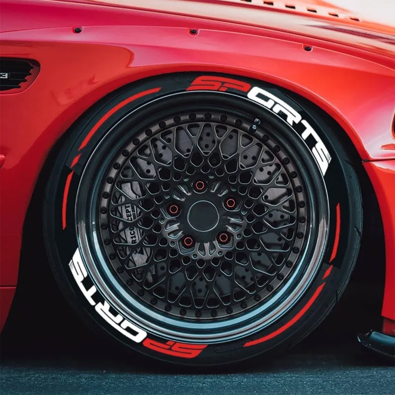 

3D Car Tire Letters Stickers Decoration Waterproof Racing Wheel Stickers 4 Tires DIY Styling Custom Decals for Car Tyre