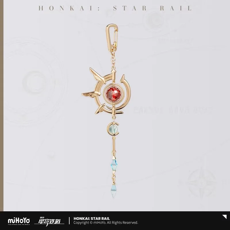 [Genuine] miHoYo Game Honkai Star Rail Anaxa Theme Metal Pendant Accessory Doujin Cartoon Keychain Ornament Cosplay Xmas Gifts 6